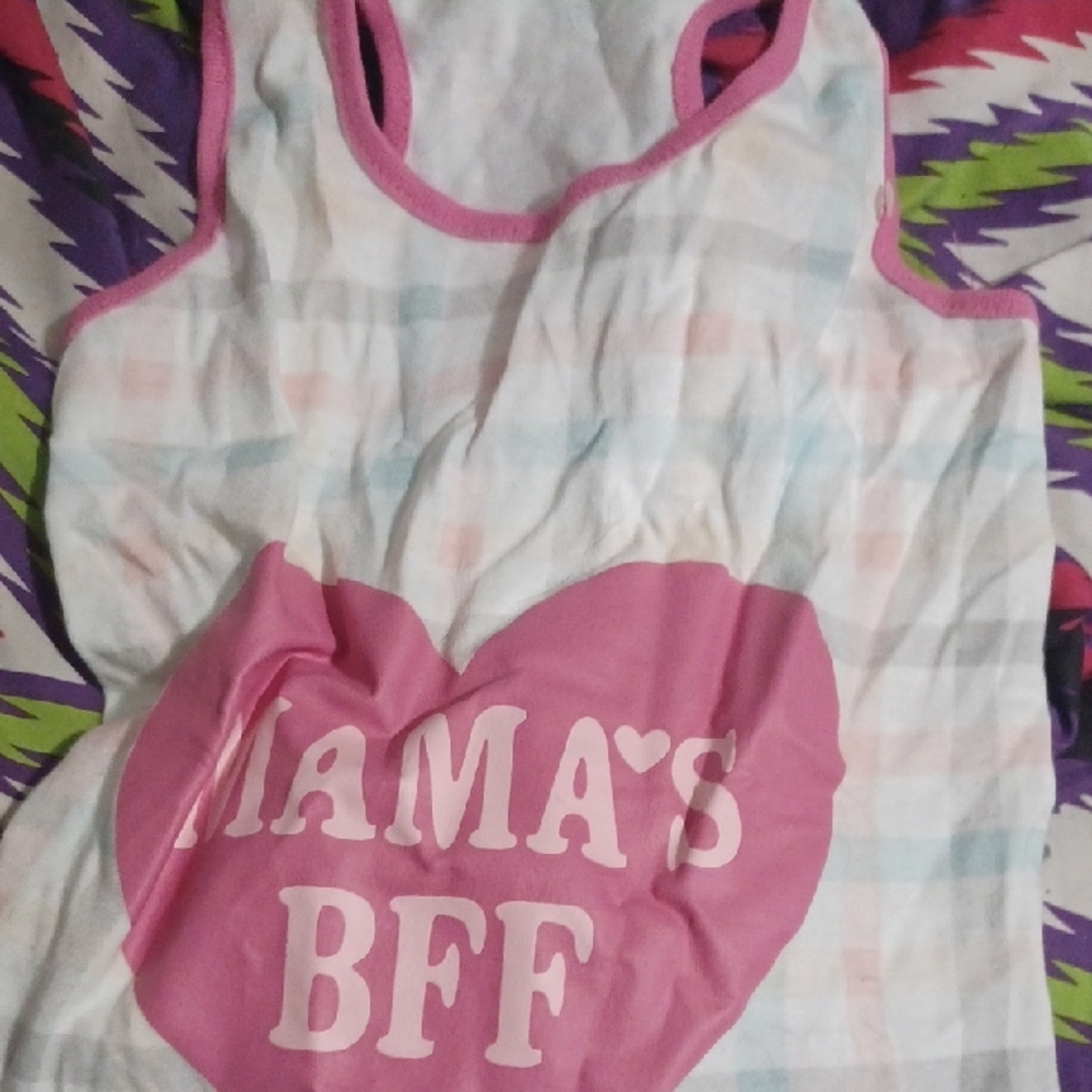 Pink and White Plaid Tank Top